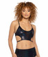 JR-139, Black Metallic Harness Crop Top