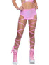 JR-140, Baby Pink Metallic Harness Wrap Skirt