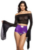 J. Valentine FF-610-H, Purple High Waist Shorts View With Top FF118