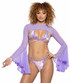 Roma JR-155, Lavender Sequin Velvet Wrap Bikini Set