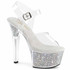 ASPIRE-608RSI, 6" Platform Sandal with AB Rhinestones Insert By Pleaser