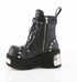 DANK-57, 3.25 Inch with Front and Back Metal Plated Platform Ankle Boots Zipper Side View