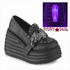 Demonia MORTE-56, 4.5 Inch Wedge Platform Loafer Shoes