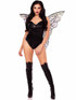 A2916, Black Iridescent Fairy Wings Full Front View