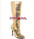 Ellie Shoes | 511-Tin 5" Sequins Knee High Boot  Gold