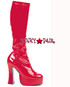 Ellie Shoes | E-Chacha 5" Knee High GoGo Boot Red Patent
