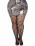 LA9754X, Plus Size Celestial Net Tights Front View