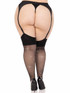 LA1962X, Plus Size Rhinestones Spandex Sheer Stocking Back View