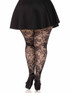 LA9730X, Plus Size Wild Rose Tights Back View