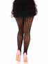 LA9733, Black Net Tights with Keyhole and Mini Bows Back View