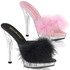 LIP-101-8, 5" Marabou Slipper By Fabulicious