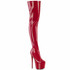 JUBILANT-3000, 7 Inch Red Stiletto Heel Thigh High Boots By Pleaser USA
