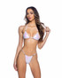 R-6648, White Shimmer Bikini Set with Ring Accent