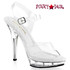 Lip-108, 5" Clear Fitness Competition and Pageant Shoes by Pleaser