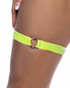 R-6727, Iridescent Garter with Heart Neon Yellow