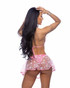 R-6721, Pink Top with Ruffle Trim View With Skirt R-6722 Back View