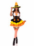 LA87267, Candy Corn Witch Costume Full View