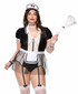 ML-71154Q, Plus Size Naughty French Maid Costume By Music Legs ML-71154Q, Plus Size Naughty French Maid Costume By Music Legs