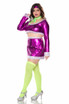 ML-71168Q, Plus Size Groovy Detective Costume Full View