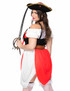 ML-71160Q, Plus Size Adventurous Pirate Costume Back View