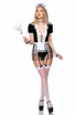 Music Legs ML-71154, Naughty French Maid Costume Music Legs ML-71154, Naughty French Maid Costume