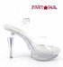 COCKTAIL-508C, 5 Inch Ankle Strap with Bottom Sole and Heel Clear Side View