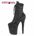 Pleaser FLAMINGO-1020WR, 8 Inch Shimmer Ankle Boots