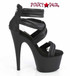 Pleaser ADORE-720, 7 Inch Ankle Strap  Sandal with Criss Cross Front