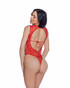 Roma R-LI848, Red Keyhole Lace Romper Back  View