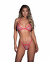 R-LI896, Hot Pink Rhinestones Bikini Set By Roma