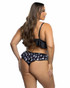 PBLI195Q, Plus Size Black Flutter Top and Bottom Back View