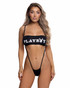 PBLI211, Black Bunny Sling with Tube Top By PlayBoy
