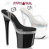 Pleaser FLAMINGO-808MLS, 8 Inch Heel Rhinestones Platform Sandal