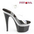 ADORE-708MLS, Side View 7 Inch Black Rhinestones Platform Sandal