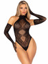 LA89363, Lace Halter Teddy By Leg Avenue
