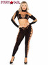 Leg Avenue LA89349, Asymmetrical Crop Top and Footless Tights Full View