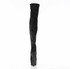 ADORE-3000WR, 7 Inch Fabric Material Thigh High Boots Back View