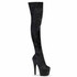 ADORE-3000WR, 7 Inch Fabric Material Thigh High Boots By Pleaser USA