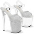 FLAMINGO-808PREM-RSNT, 8 Inch Heel with Rhinestone Sandal By Pleaser USA