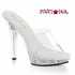 Fabulicious LIP-101RSI, 5 Inch Heel Slide with AB Rhinestones Inserted