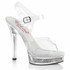 MAJESTY-508RSI, 5 Inch Heel Ankle Strap Sandal with Rhinestones Insert By Fabulicious