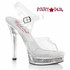 Fabulicious MAJESTY-508RSI, 5 Inch Heel Ankle Strap Sandal with Rhinestones Insert