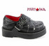 Demonia REBEL-03, 2 Inch Platform Oxford Shoe with Spiderweb Detail