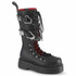 REBEL-100, 2 Inch Stack Platform Combat Knee High Boots By Demonia