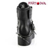 REBEL-52, 2 Inch Stack Platform Combat Ankle Boot with Grommet Back View