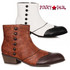 Costume Boot 129-OLIVER, 1 Inch Heel Men's Ankle Boots