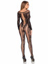 LA89369, Lace Lingerie Jumpsuit Full Back View