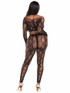 LA89373, Crop Top and Footless Tights Back View