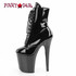 FLAMINGO-1020WRB, 8 Inch Heel Ankle Boots Side view
