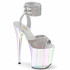 FLAMINGO-891HTRS, 8 Inch Heel Platform Sandal with Rhinestones By Pleaser USA